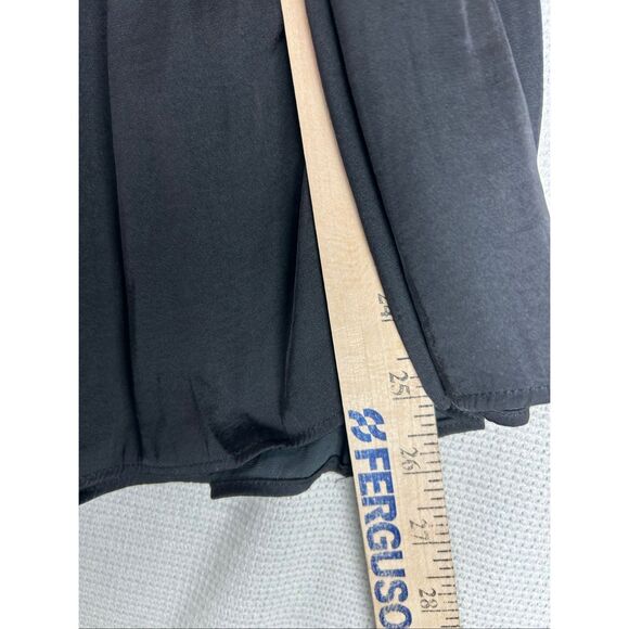 Jennifer Lopez JLO Black Flowy Peplum Blouse Bell Sleeve XXL Dark Romantic - Picture 9 of 10